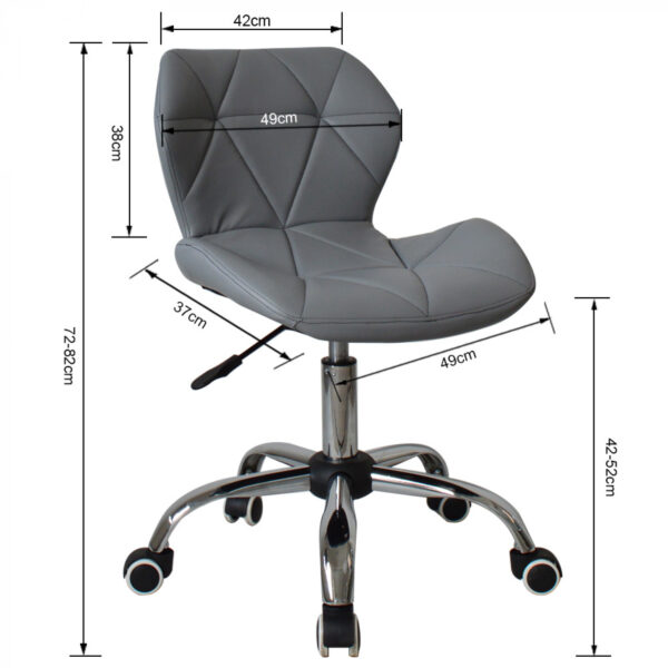 Bürostuhl modernes Design - Chefsessel - höhenverstellbar - grau - VDD World DE