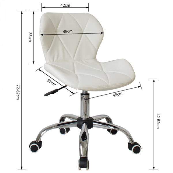  Bürostuhl modernes Design – Chefsessel – höhenverstellbar – weiß