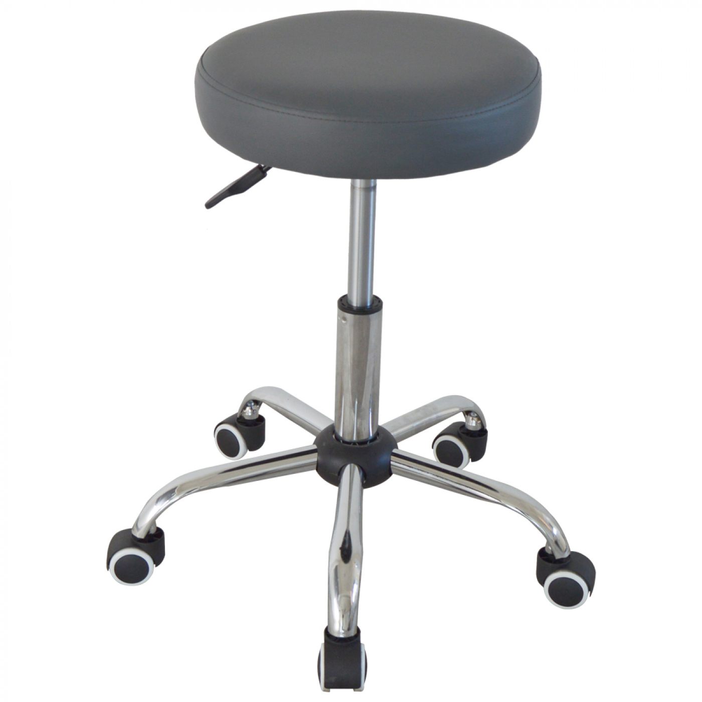Schreibtischhocker - Bürohocker - Friseurhocker - Hocker - höhenverstellbar - grau