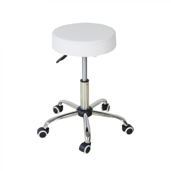   Barber Hocker – Arbeitshocker – Tabouret – höhenverstellbar – weiß