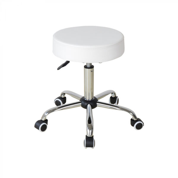   Barber Hocker – Arbeitshocker – Tabouret – höhenverstellbar – weiß