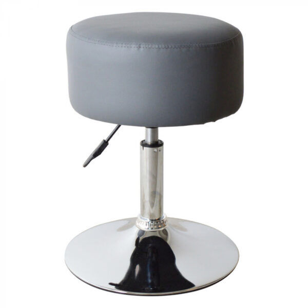   Hocker Retro Vintage – Schminktischhocker – höhenverstellbar bis 65 cm – grau