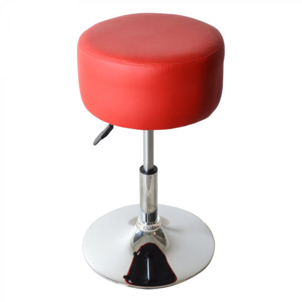 Hocker Retro Vintage - Schminktischhocker - höhenverstellbar bis 65 cm - rot - VDD World DE