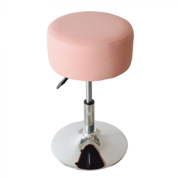Hocker Retro Vintage - Schminktischhocker - höhenverstellbar bis 65 cm - rosa - VDD World DE