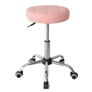 VDD Bürostuhl Hocker - Schreibtischhocker - Bürohocker - mit Rollen - höhenverstellbar - pink