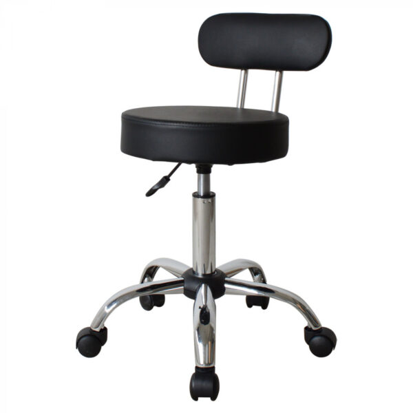 Drehhocker mit Rückenlehne - Arbeitshocker - Sattelhocker - Sitzhocker - höhenverstellbar - VDD World DE