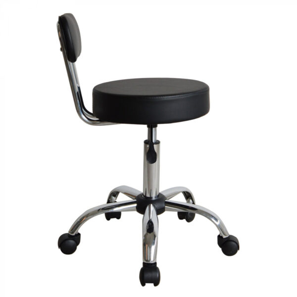 Drehhocker mit Rückenlehne - Arbeitshocker - Sattelhocker - Sitzhocker - höhenverstellbar - VDD World DE