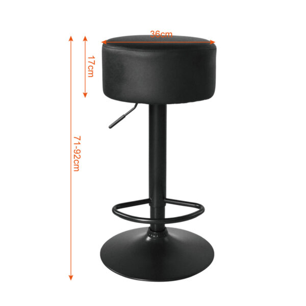 Barhocker höhenverstellbar - Barhocker - Schwarz - Küchenstuhl - VDD World DE