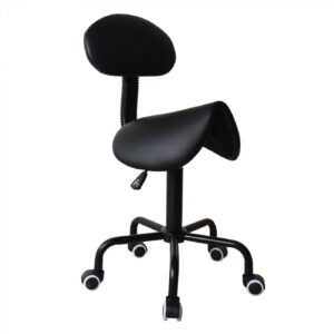 Sattelhocker ergonomischer Friseurhocker - Arbeitshocker - Hocker - höhenverstellbar - schwarz