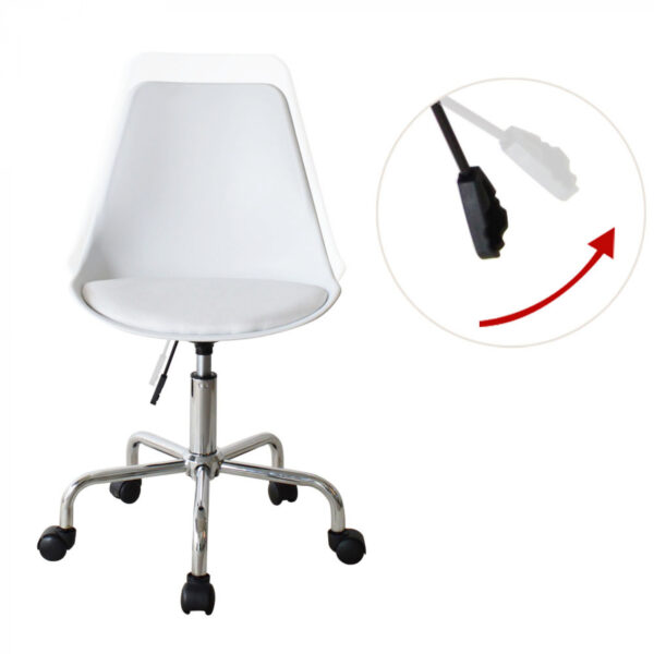 Bürostuhl - höhenverstellbar - weiß - VDD World DE