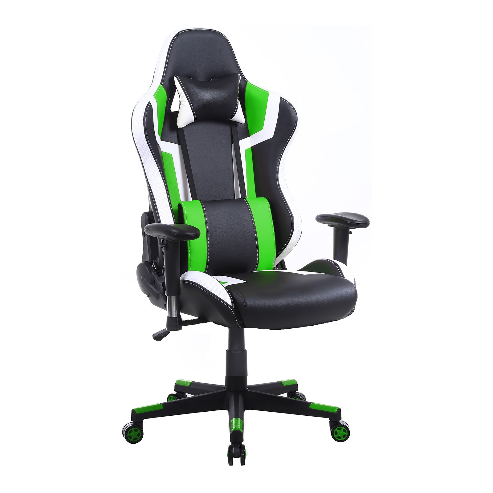 Gaming Stuhl Tornado Bürostuhl - ergonomisch verstellbar - Racing Gaming Stuhl - schwarz grün - alternatives Bild