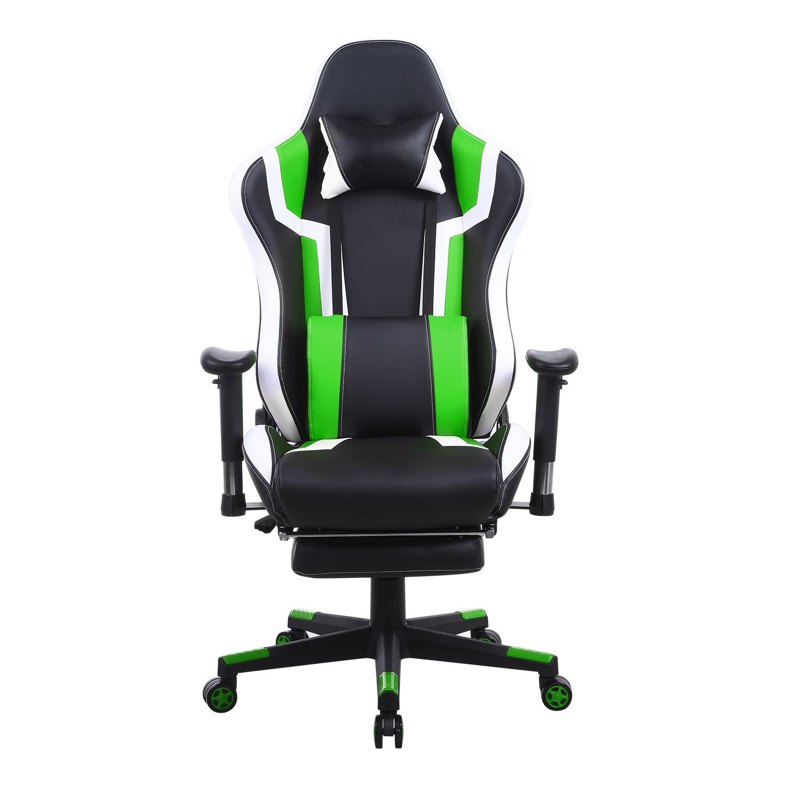Spielstuhl Tornado Relax - Bürostuhl - mit Fußstütze - ergonomisch - schwarz grün