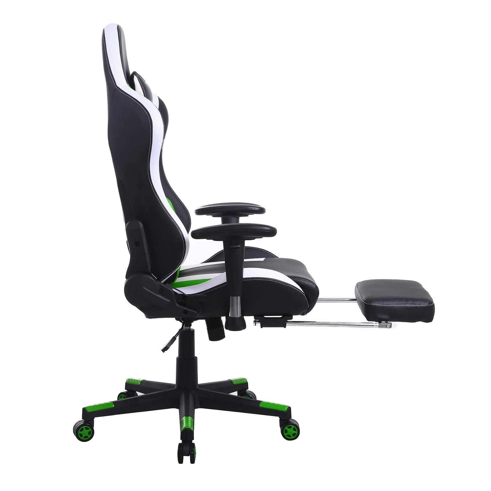 Spielstuhl Tornado Relax - Bürostuhl - mit Fußstütze - ergonomisch - schwarz grün - VDD World DE Spielstuhl Tornado Relax - Bürostuhl - mit Fußstütze - ergonomisch - schwarz grün - VDD World DE