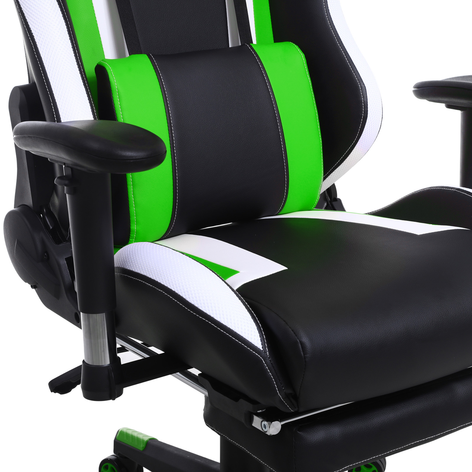 Spielstuhl Tornado Relax - Bürostuhl - mit Fußstütze - ergonomisch - schwarz grün - VDD World DE Spielstuhl Tornado Relax - Bürostuhl - mit Fußstütze - ergonomisch - schwarz grün - VDD World DE