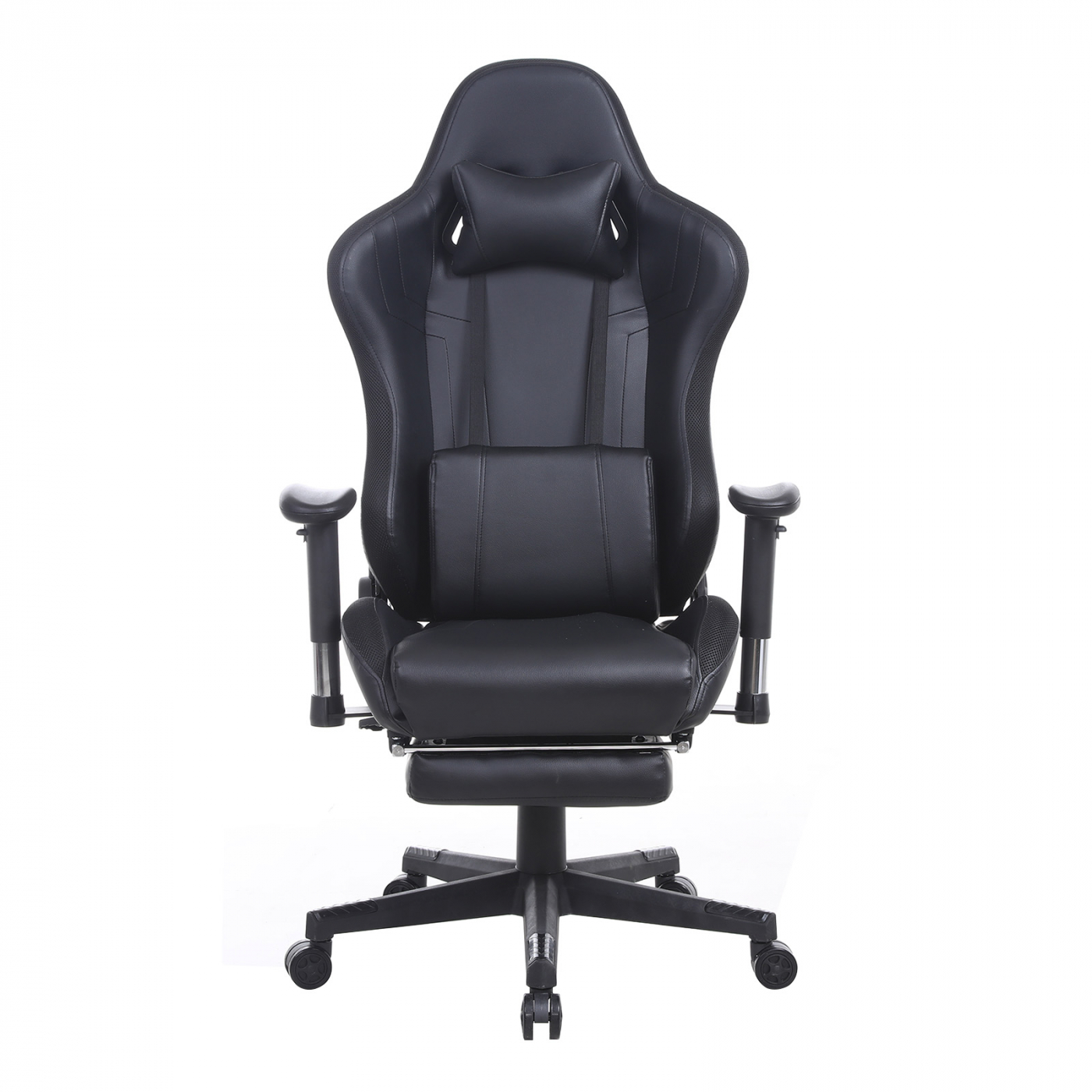 Spielstuhl Tornado Relax Bürostuhl - mit Fußstütze - ergonomisch verstellbar - schwarz