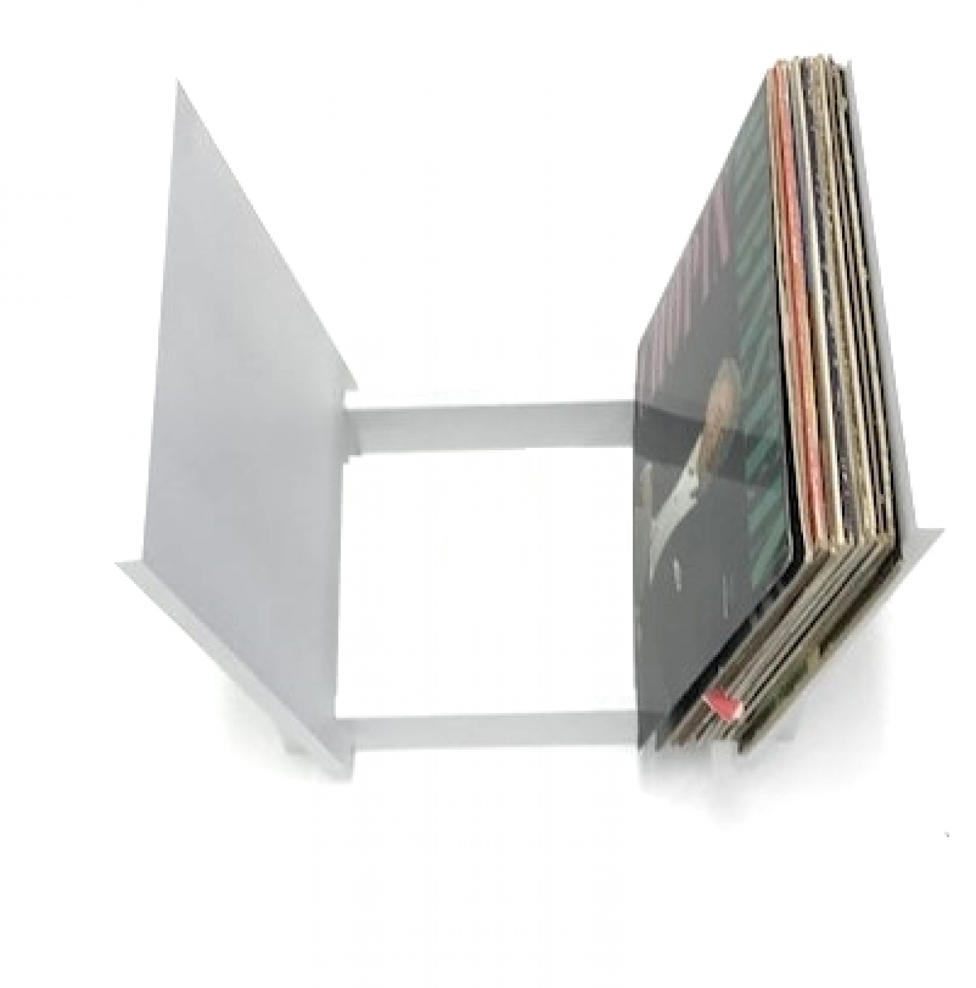 LP-Vinyl-Rack Standard zur Aufbewahrung und Präsentation von 75 bis 100 Stück 12-Zoll-Schallplatten - alternatives Bild
