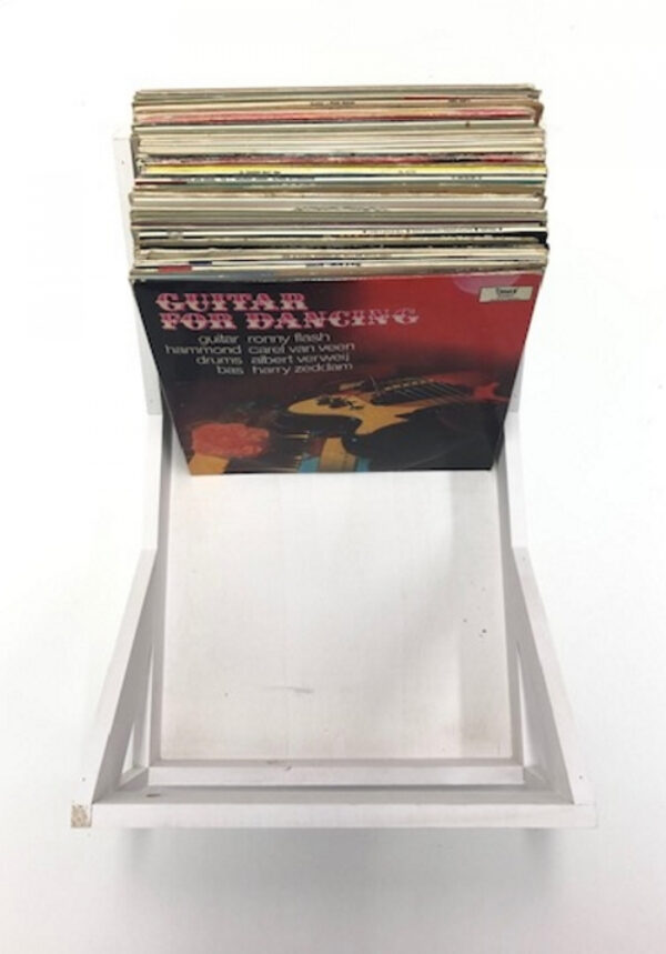   LP Vinyl Schallplatten Aufbewahrungskiste aus Holz Dekobox für 100 Stück weiß