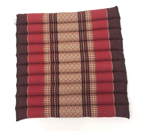 Meditation Yogamatte Sitzkissen Original Thai Design 48 cm x 50 cm Burgunderrot - VDD World DE