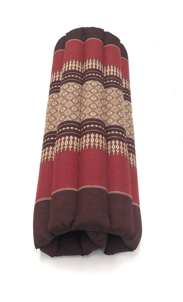 Meditation Yogamatte Sitzkissen Original Thai Design 48 cm x 50 cm Burgunderrot - VDD World DE
