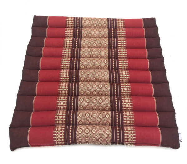 Meditation Yogamatte Sitzkissen Original Thai Design 48 cm x 50 cm Burgunderrot - VDD World DE