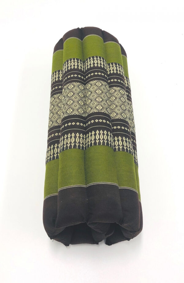 Meditation Yogamatte Sitzkissen Original Thai Design 48 cm x 50 cm Grün Braun - VDD World DE
