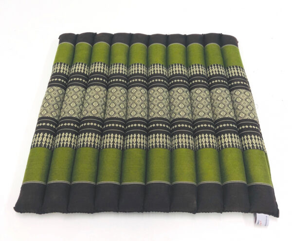 Meditation Yogamatte Sitzkissen Original Thai Design 48 cm x 50 cm Grün Braun - VDD World DE