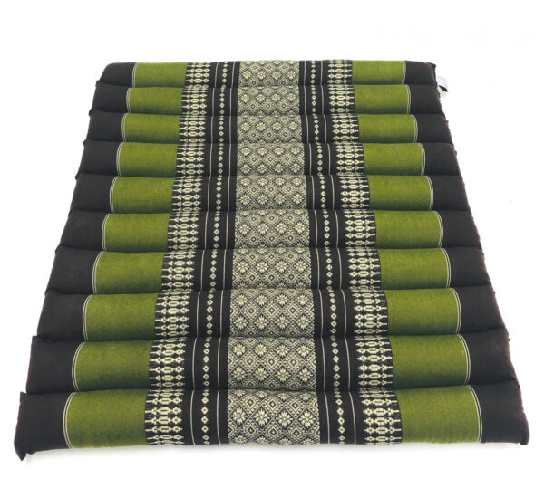 Meditation Yogamatte Sitzkissen Original Thai Design 48 cm x 50 cm Grün Braun - VDD World DE