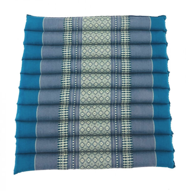 Meditations Yoga Matte Sitzkissen original Thai Design 48 cm x 50 cm Blau - VDD World DE