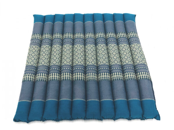 Meditations Yoga Matte Sitzkissen original Thai Design 48 cm x 50 cm Blau - VDD World DE