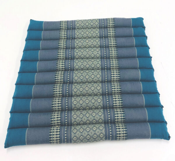 Meditations Yoga Matte Sitzkissen original Thai Design 48 cm x 50 cm Blau - VDD World DE