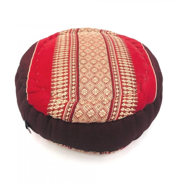   Meditation Yoga Zafu Kissen um original Thai Design 32 cm Rot