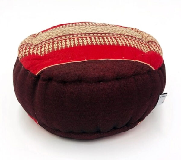   Meditation Yoga Zafu Kissen um original Thai Design 32 cm Rot