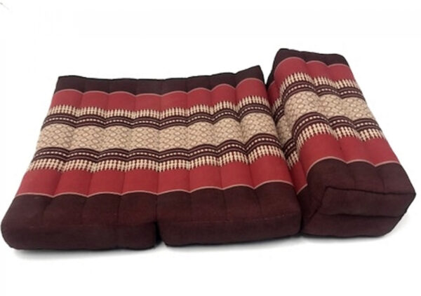 Multifunktionales Meditations-Yogamatten-Sitzkissen, faltbar im Block-Thai-Design 70 cm x 5 cm - VDD World DE