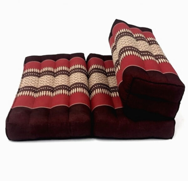Multifunktionales Meditations-Yogamatten-Sitzkissen, faltbar im Block-Thai-Design 70 cm x 5 cm - VDD World DE