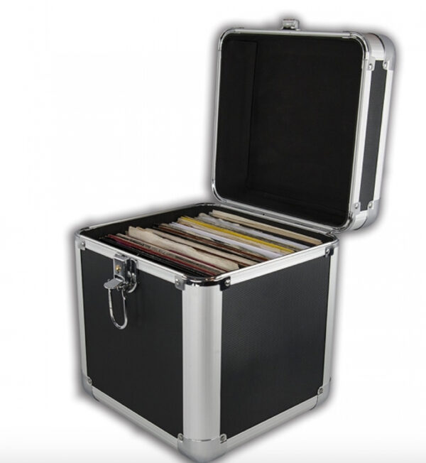 LP Single 7 Zoll Vinyl Case zur Aufbewahrung von 70/100 Singles abschließbares schwarzes Aluminium - VDD World DE