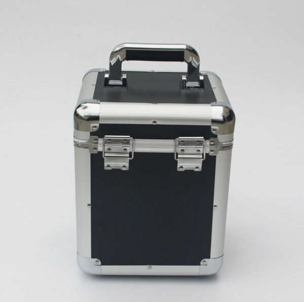 LP Single 7 Zoll Vinyl Case zur Aufbewahrung von 70/100 Singles abschließbares schwarzes Aluminium - VDD World DE