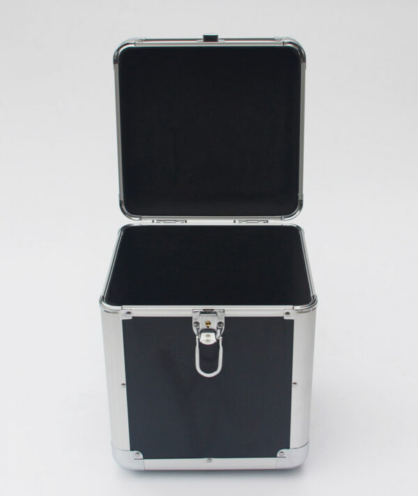 LP Single 7 Zoll Vinyl Case zur Aufbewahrung von 70/100 Singles abschließbares schwarzes Aluminium - VDD World DE