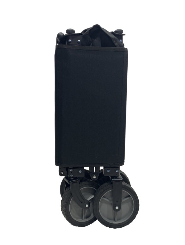 Zusammenklappbarer Bollerwagen – drehbare Vollräder – Bodenplatte – stabiles Gestell – 80 kg max - VDD World DE