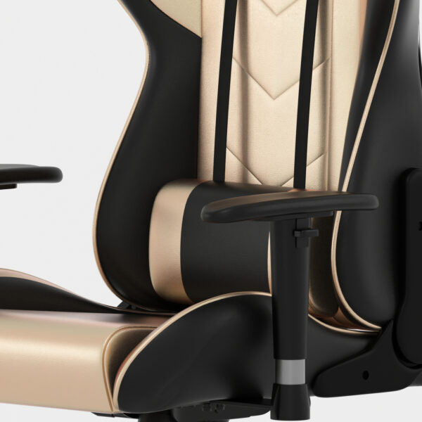 Spielestuhl Goldgamer Deluxe - Schreibtischstuhl - Gaming Stuhl - Gold Schwarz - VDD World DE