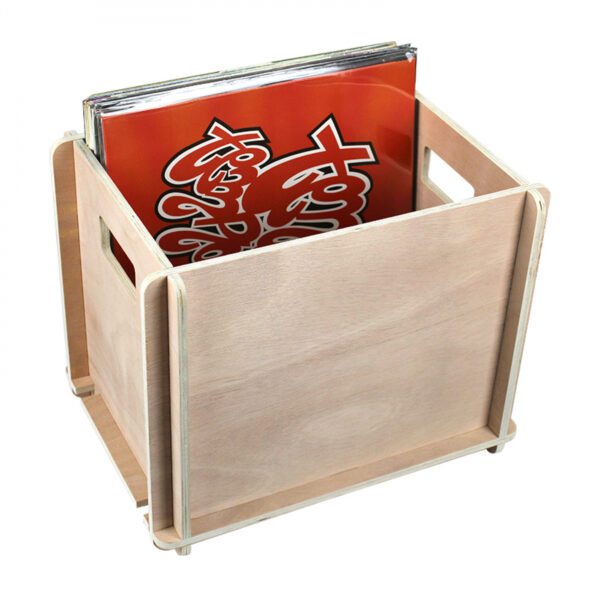 Vinyl-LP-Schallplatten-Aufbewahrungsbox - LP-Vinyl-Aufbewahrungskiste - Holz - Braun - VDD World DE