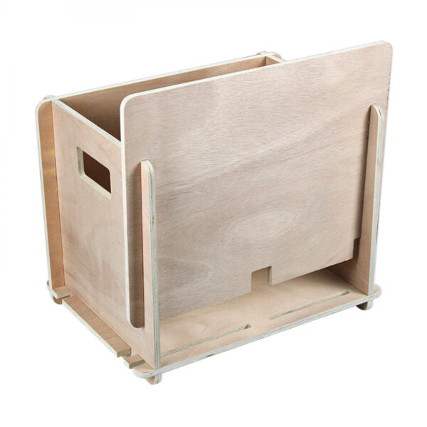 Vinyl-LP-Schallplatten-Aufbewahrungsbox - LP-Vinyl-Aufbewahrungskiste - Holz - Braun - VDD World DE