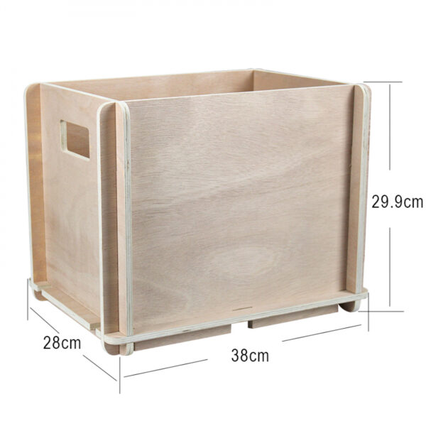 Vinyl-LP-Schallplatten-Aufbewahrungsbox - LP-Vinyl-Aufbewahrungskiste - Holz - Braun - VDD World DE