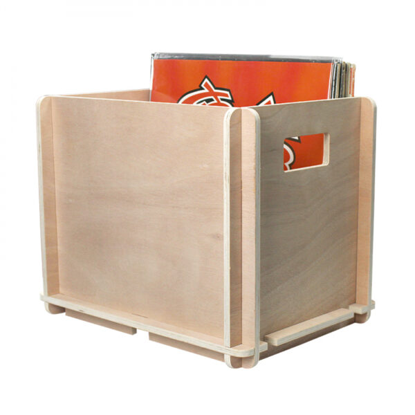 Vinyl-LP-Schallplatten-Aufbewahrungsbox - LP-Vinyl-Aufbewahrungskiste - Holz - Braun - VDD World DE