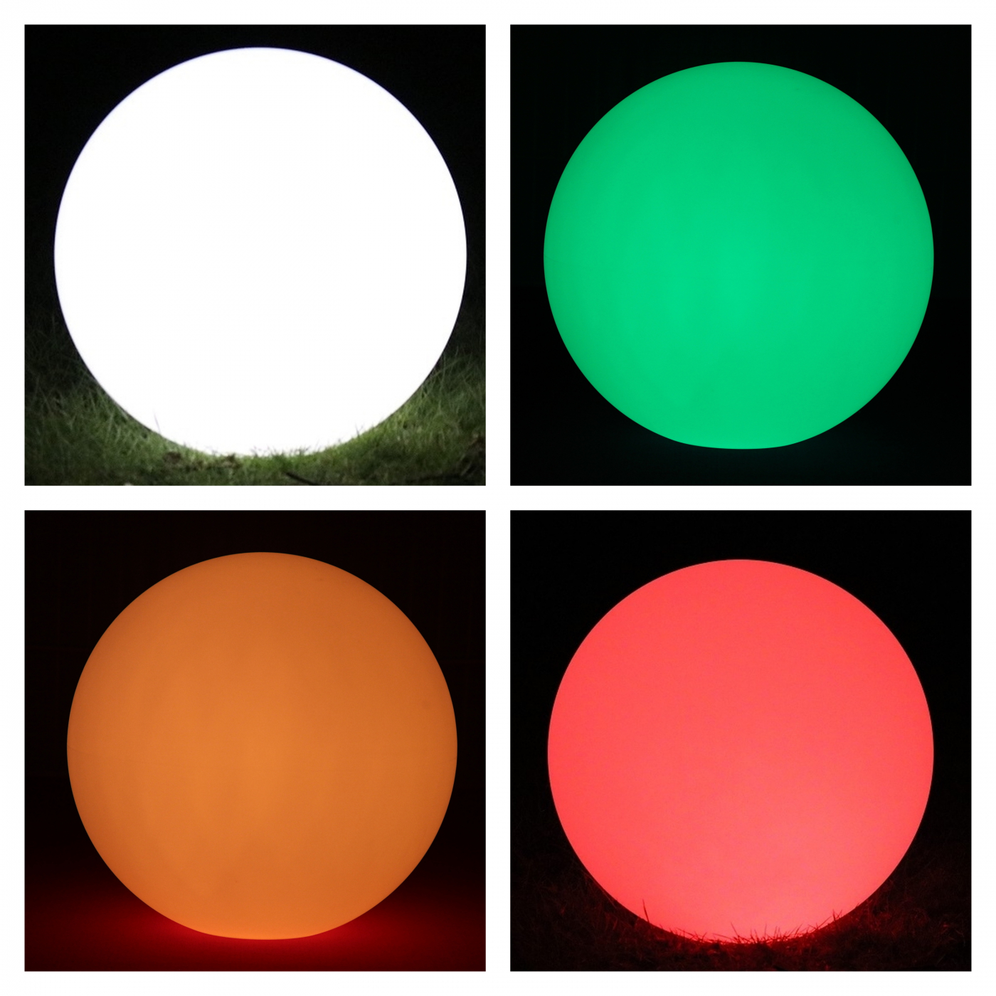 LED Leuchtkugel 50 CM - Kugellampe - 16 Farben RGB - Akku und Fernbedienung spritzwassergeschützt
