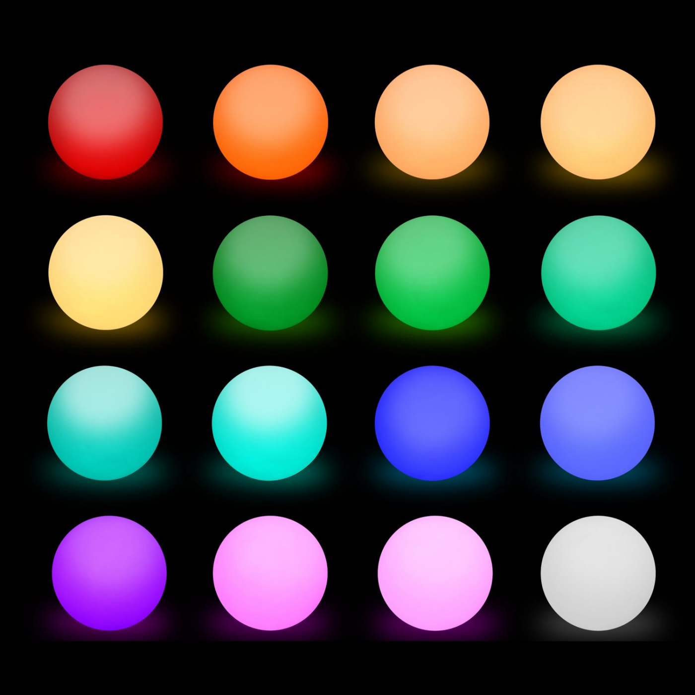 LED Leuchtkugel 50 CM - Kugellampe - 16 Farben RGB - Akku und Fernbedienung spritzwassergeschützt - alternatives Bild