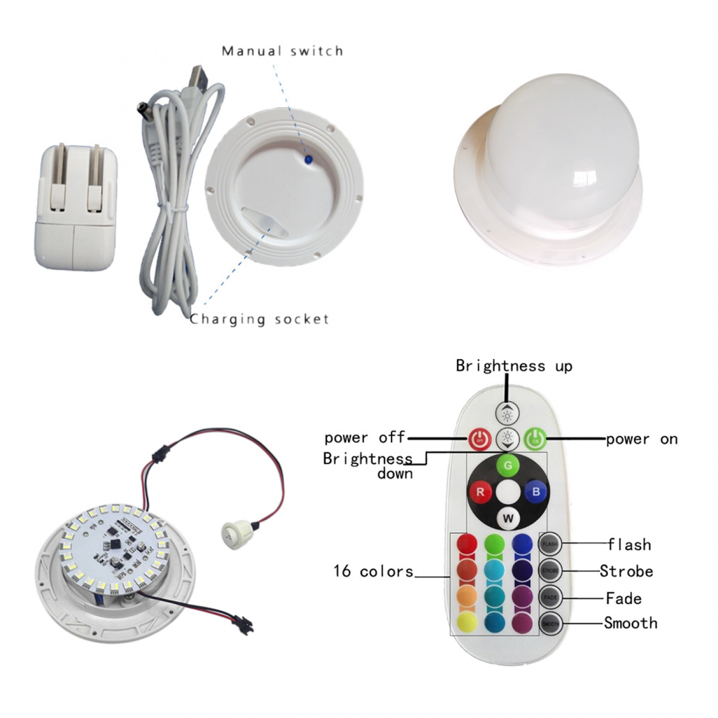 LED Leuchtkugel 50 CM - Kugellampe - 16 Farben RGB - Akku und Fernbedienung spritzwassergeschützt - VDD World DE LED Leuchtkugel 50 CM - Kugellampe - 16 Farben RGB - Akku und Fernbedienung spritzwassergeschützt - VDD World DE