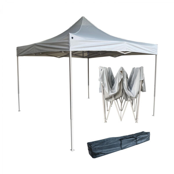 Partyzelt GRAU 3m x 3m faltbar - VDD World DE