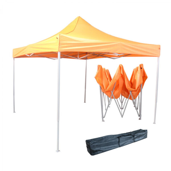 Partyzelt ORANGE 3m x 3m faltbar - VDD World DE