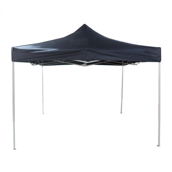 Partyzelt easy up 3 x 3 - Mundharmonikagestell - 420D Oxford schwarze Zeltplane mit PVC-Beschichtung - VDD World DE
