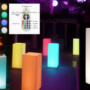 LED Präsentationssäule Säule Stimmungslampe Beleuchtung RGB weiß 16 Farben 72 cm hohe wiederauf